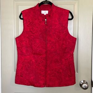 EUC Erin London Striking Red & Black Vest